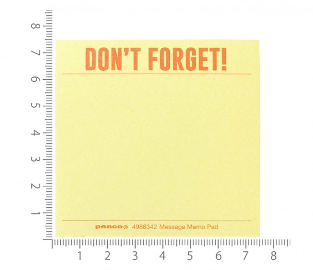 Blockkub på liten träpall, PENCO DON\'T FORGET, 7,4 x 7,4 cm, Gul i gruppen Förvaring / Kontorsmaterial hos SmartaSaker.se (40134)