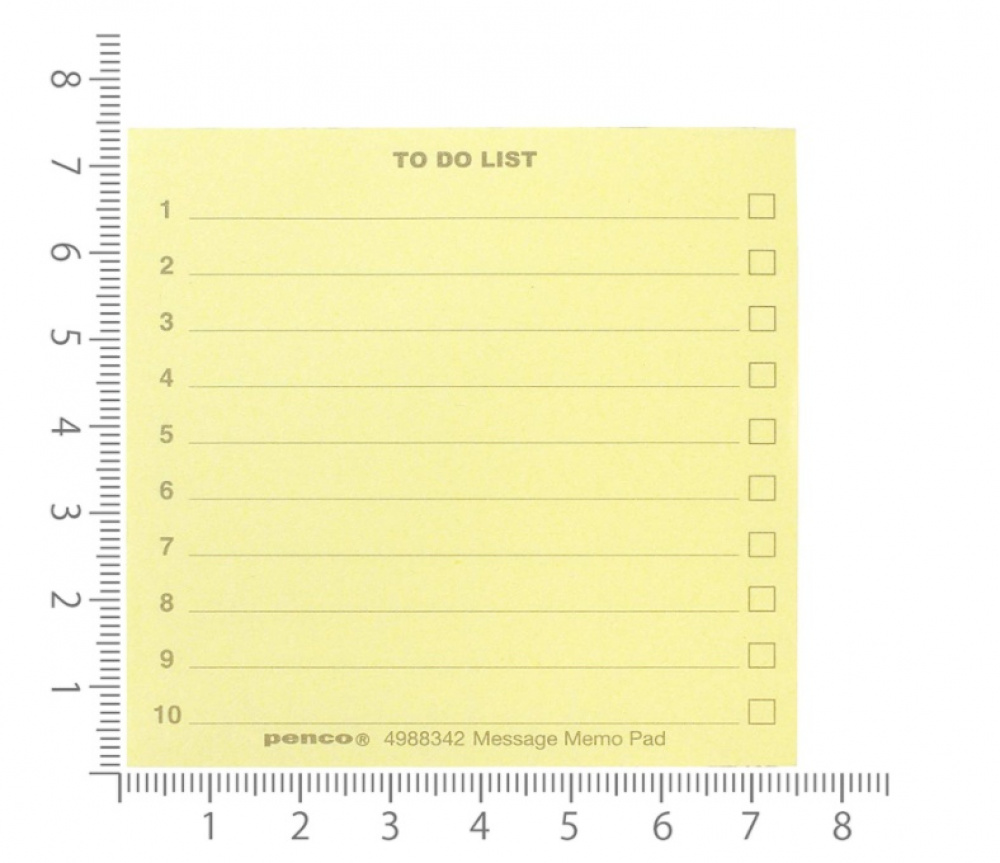 Blockkub på liten träpall, PENCO TO DO LIST, 7,4 x 7,4 cm, Gul i gruppen Förvaring / Kontorsmaterial hos SmartaSaker.se (40135)