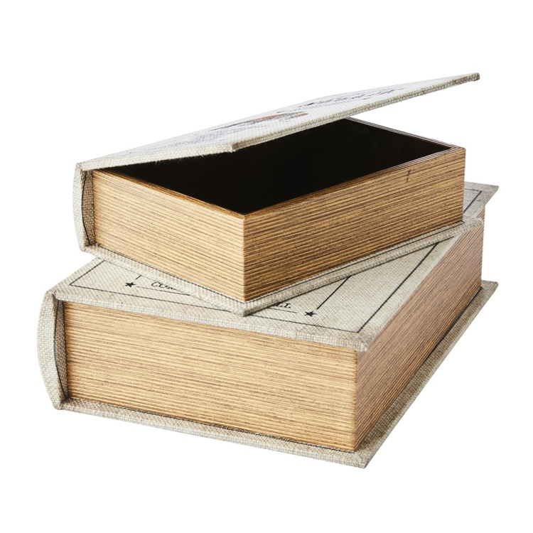 Boklåda, Dold Förvaring, NELLIE, SMALL, 20 x 14 x H 5,5 cm, Offwhite i gruppen Förvaring / Förvaringslådor / Småförvaring hos SmartaSaker.se (40161)