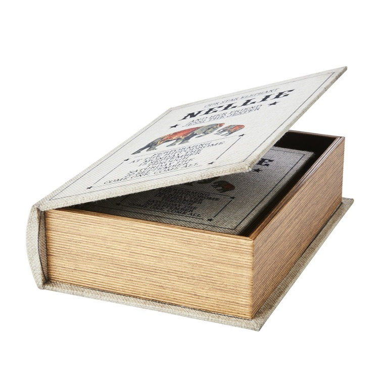 Boklåda, Dold Förvaring, NELLIE, LARGE, 27 x 19 x H 7 cm, Offwhite i gruppen Förvaring / Förvaringslådor / Småförvaring hos SmartaSaker.se (40162)