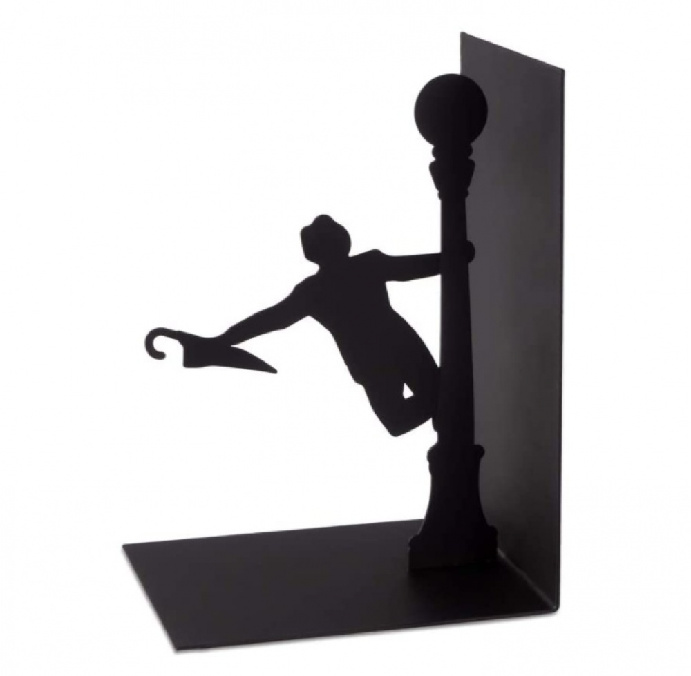 Bokstöd i metall, SINGING IN THE RAIN, 12,5 x 10 x H 18 cm, Svart i gruppen Förvaring / Kontorsmaterial hos SmartaSaker.se (40178)