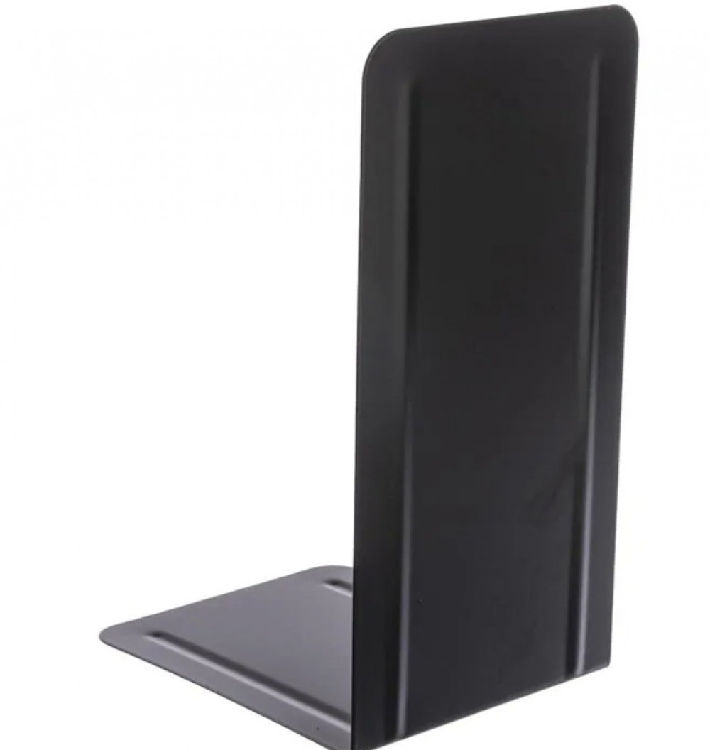 Bokstöd i metall, 2 st, Höga, ALBERT HIGH, 13 x 14 x H 24 cm, Svarta i gruppen Förvaring / Kontorsmaterial hos SmartaSaker.se (40184)
