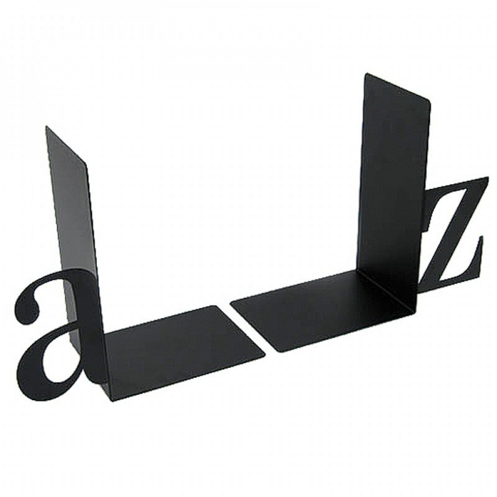 Bokstöd i metall, 2 st, BOOK ENDS A - Z, Svarta i gruppen Förvaring / Kontorsmaterial hos SmartaSaker.se (40186)
