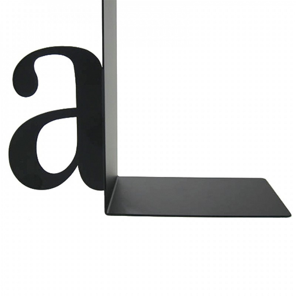 Bokstöd i metall, 2 st, BOOK ENDS A - Z, Svarta i gruppen Förvaring / Kontorsmaterial hos SmartaSaker.se (40186)