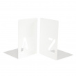 Bokstöd i metall, 2 st, BOOKENDS A - Z, 12 x 12 x H 18 cm, Vita Bokstöd i metall, 2 st, BOOKENDS A - Z, 12 x 12 x H 18 cm, Vita