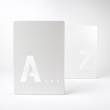 Bokstöd i metall, 2 st, BOOKENDS A - Z, 12 x 12 x H 18 cm, Vita Bokstöd i metall, 2 st, BOOKENDS A - Z, 12 x 12 x H 18 cm, Vita