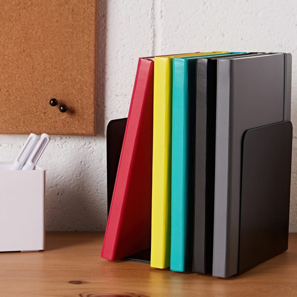 Bokstöd i metall, 2 st. ALBERT CLASSIC, 12,5 x 14 x H14 cm, Svarta i gruppen Förvaring / Kontorsmaterial hos SmartaSaker.se (40192)