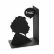 Bokstöd i metall, EINSTEIN, 10 x 13 x H 17, Svart Bokstöd i metall, EINSTEIN, 10 x 13 x H 17, Svart