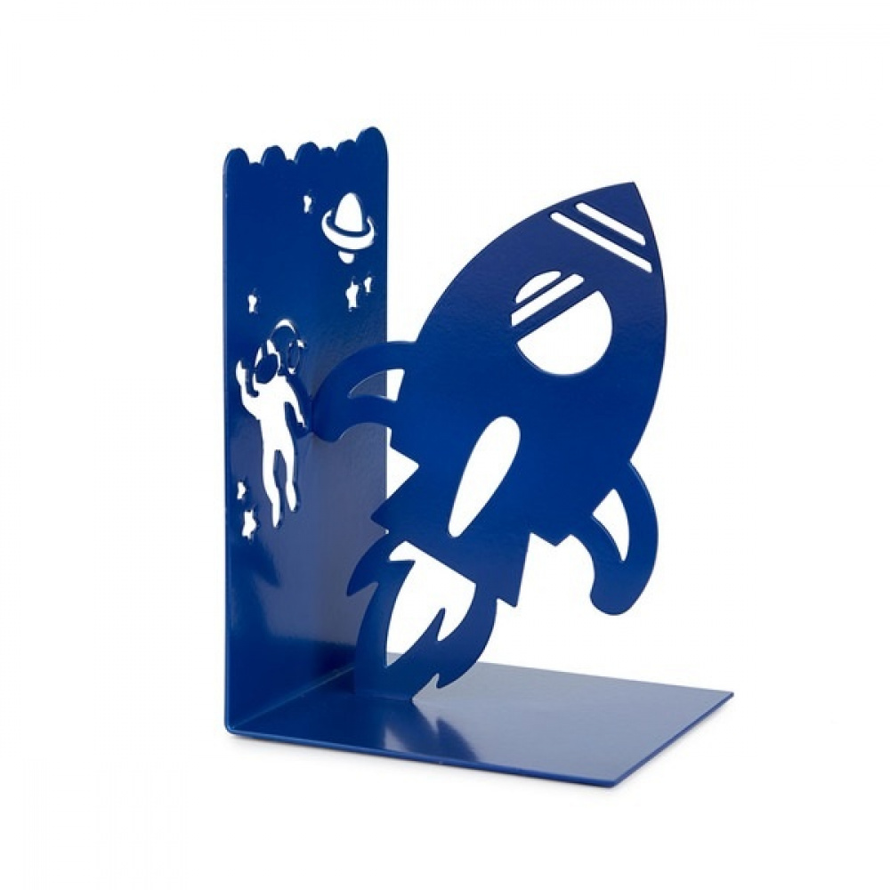 Bokstöd i metall, SPACE WALK, 11 x 10 x H 16 cm, Blå i gruppen Förvaring / Kontorsmaterial hos SmartaSaker.se (40208)