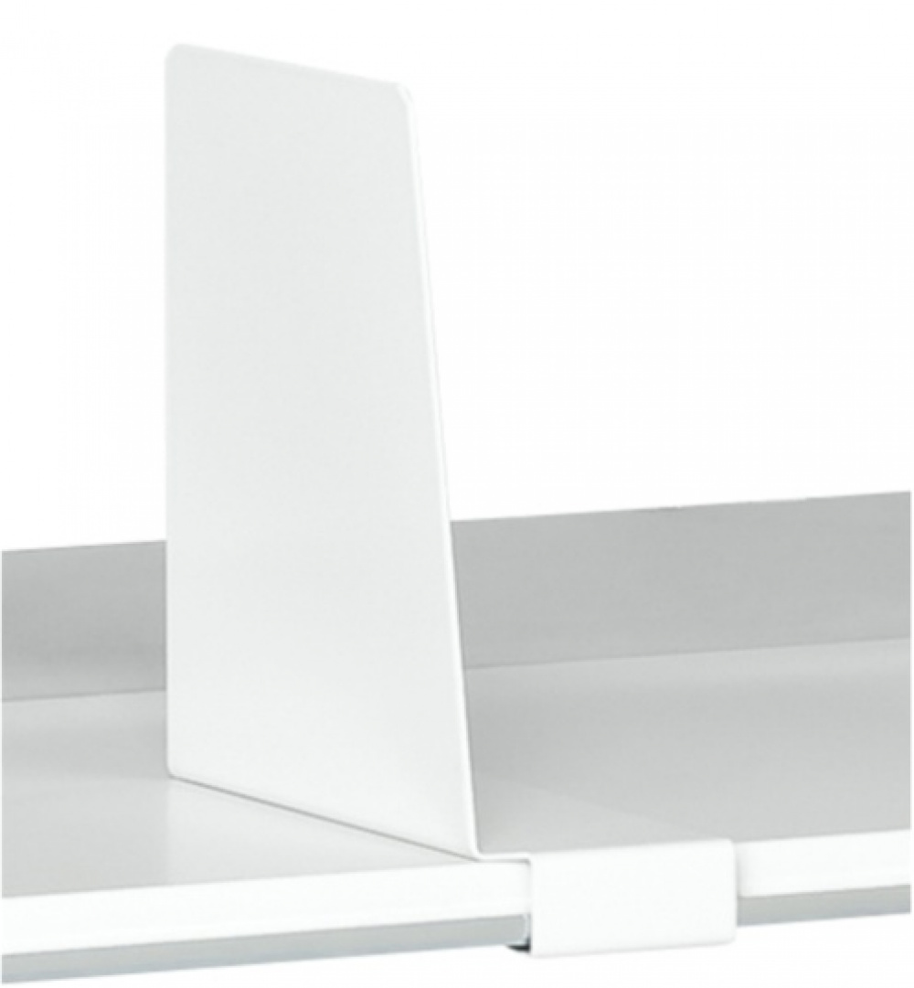 Bokstöd med klämfäste / Hyllavdelare, BÜNGERS, 20 cm, Vit i gruppen Förvaring / Kontorsmaterial / Bokstöd hos SmartaSaker.se (40211)