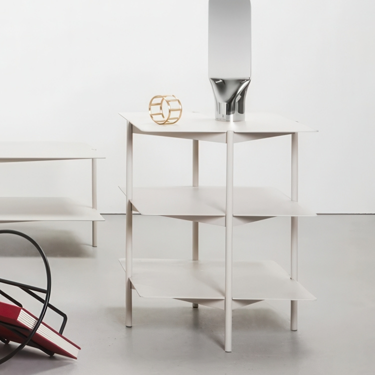 Bord med förvaring, Metall, UMBRA TIER SIDE TABLE, 42 x 42 x H 54 cm, Grå i gruppen Förvaring / Hallförvaring hos SmartaSaker.se (40213)