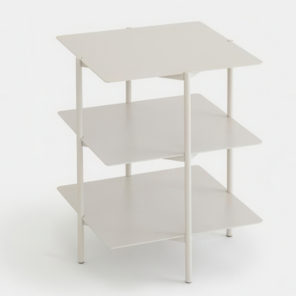 Bord med förvaring, Metall, UMBRA TIER SIDE TABLE, 42 x 42 x H 54 cm, Grå i gruppen Förvaring / Hallförvaring hos SmartaSaker.se (40213)