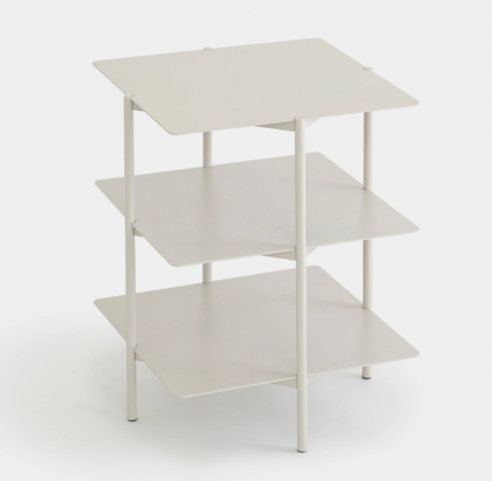 Bord med förvaring, Metall, UMBRA TIER SIDE TABLE, 42 x 42 x H 54 cm, Grå i gruppen Förvaring / Hallförvaring hos SmartaSaker.se (40213)