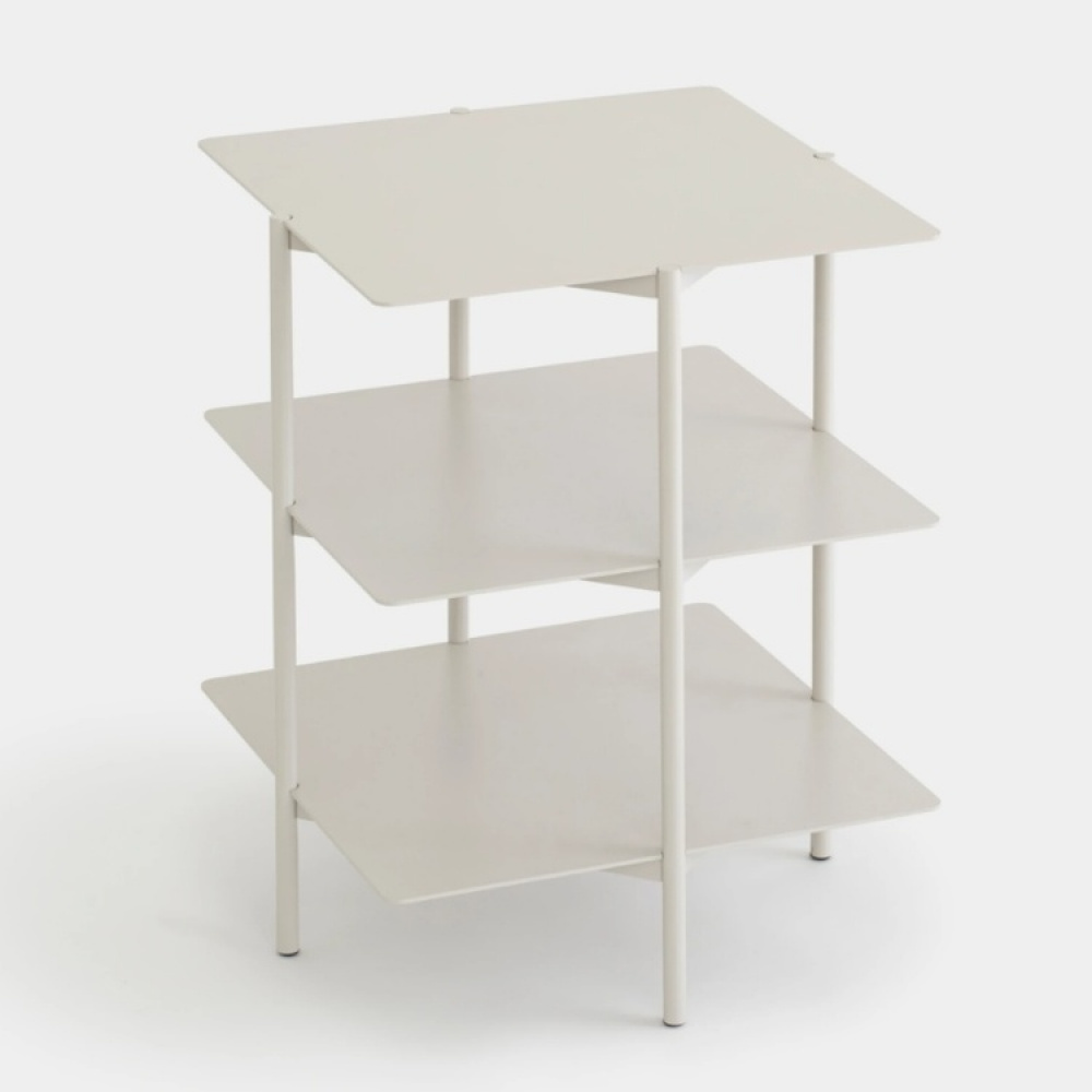 Bord med förvaring, Metall, UMBRA TIER SIDE TABLE, 42 x 42 x H 54 cm, Grå i gruppen Förvaring / Hallförvaring hos SmartaSaker.se (40213)