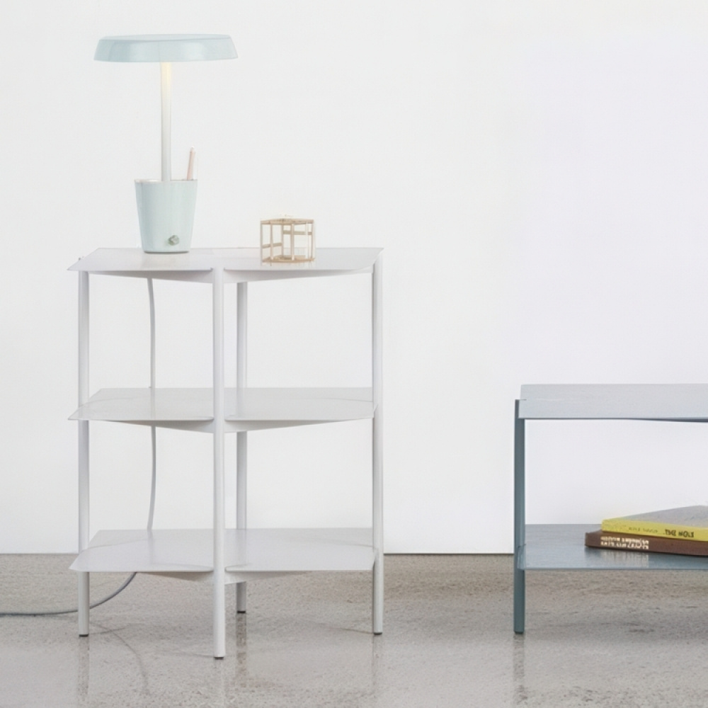 Bord med förvaring, Metall, UMBRA TIER SIDE TABLE, 42 x 42 x H 54 cm, Grå i gruppen Förvaring / Hallförvaring hos SmartaSaker.se (40213)