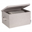 Box i tyg med lock, BIGSO LARGE SOFT STORAGE, 45 x 34 x H 25 cm, Beige Box i tyg med lock, BIGSO LARGE SOFT STORAGE, 45 x 34 x H 25 cm, Beige