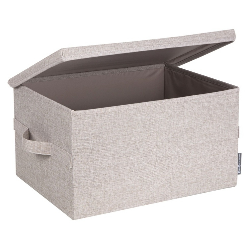 Box i tyg med lock, BIGSO LARGE SOFT STORAGE, 45 x 34 x H 25 cm, Beige i gruppen Förvaring / Förvaringslådor / BigSo förvaringslådor hos SmartaSaker.se (40220)