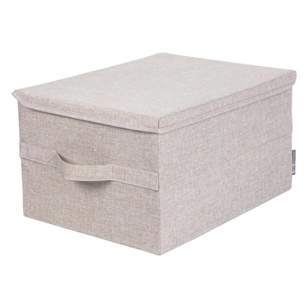 Box i tyg med lock, BIGSO LARGE SOFT STORAGE, 45 x 34 x H 25 cm, Beige i gruppen Förvaring / Förvaringslådor / BigSo förvaringslådor hos SmartaSaker.se (40220)