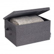 Box i tyg med lock, BIGSO LARGE SOFT STORAGE, 45 x 34 x H25 cm, Grå Box i tyg med lock, BIGSO LARGE SOFT STORAGE, 45 x 34 x H25 cm, Grå