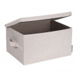 Box i tyg med lock, BIGSO MEDIUM SOFT STORAGE, 40 x 30 x H 22 cm, Beige Box i tyg med lock, BIGSO MEDIUM SOFT STORAGE, 40 x 30 x H 22 cm, Beige