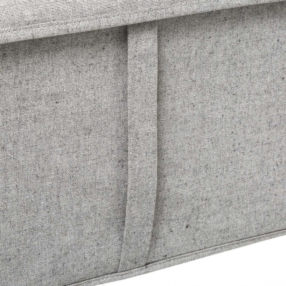 Box i tyg med lock, ORGA STORAGE BOX XL, 50 x 31 x H 25 cm, Beige-Grå i gruppen Förvaring / Garderobsförvaring hos SmartaSaker.se (40225)