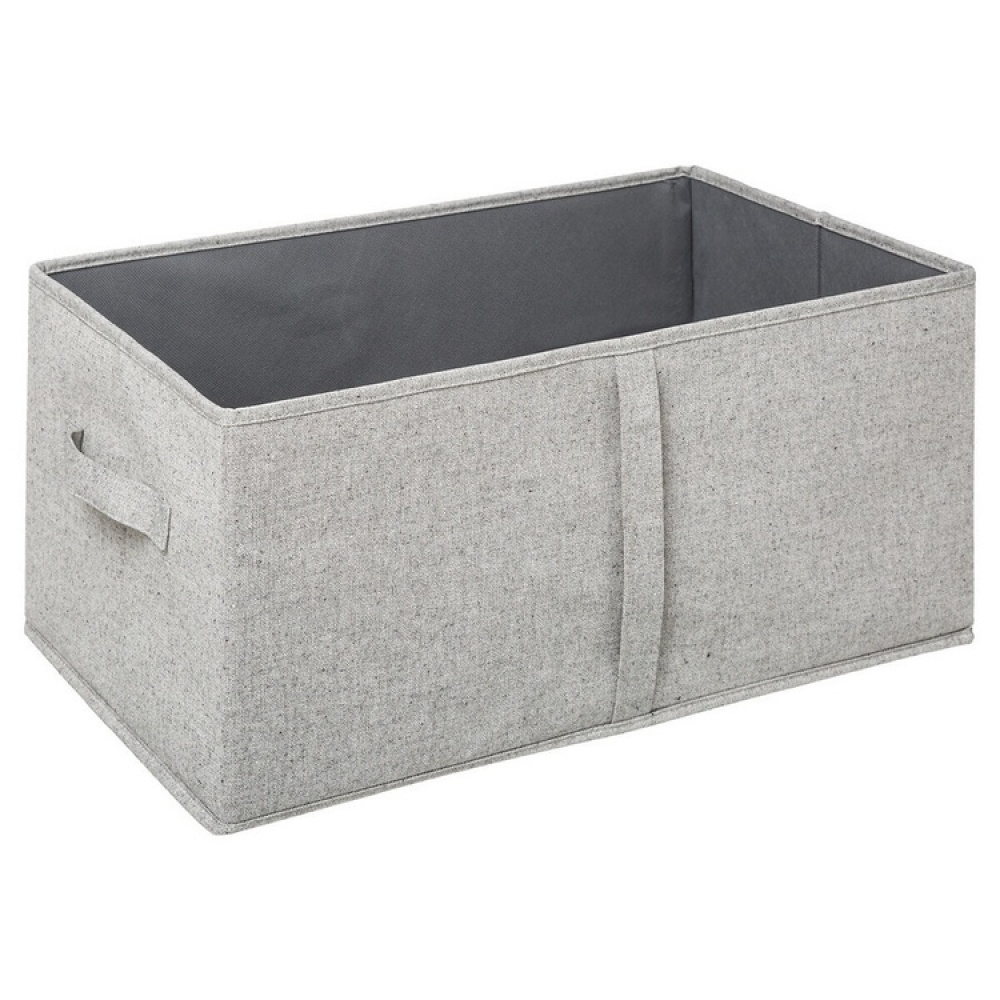 Box i tyg med lock, ORGA STORAGE BOX XL, 50 x 31 x H 25 cm, Beige-Grå i gruppen Förvaring / Garderobsförvaring hos SmartaSaker.se (40225)