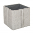 Box i tyg med lock, ORGA STORAGE BOX CUBE, 31 x 31 x H 31 cm, Beige-Grå