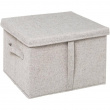 Box i tyg med lock, ORGA STORAGE BOX LARGE, 35 x 31 x H 25 cm, Beige-Grå Box i tyg med lock, ORGA STORAGE BOX LARGE, 35 x 31 x H 25 cm, Beige-Grå