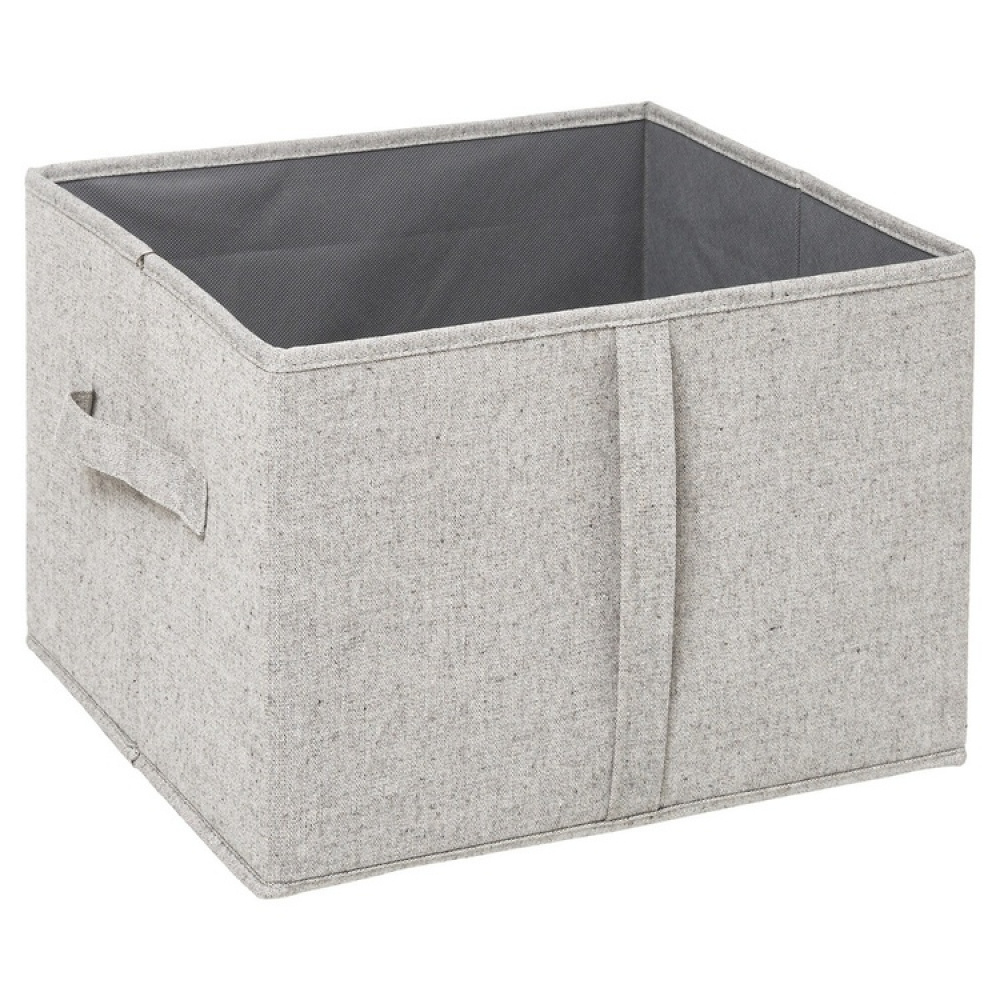 Box i tyg med lock, ORGA STORAGE BOX LARGE, 35 x 31 x H 25 cm, Beige-Grå i gruppen Förvaring / Förvaringslådor hos SmartaSaker.se (40227)