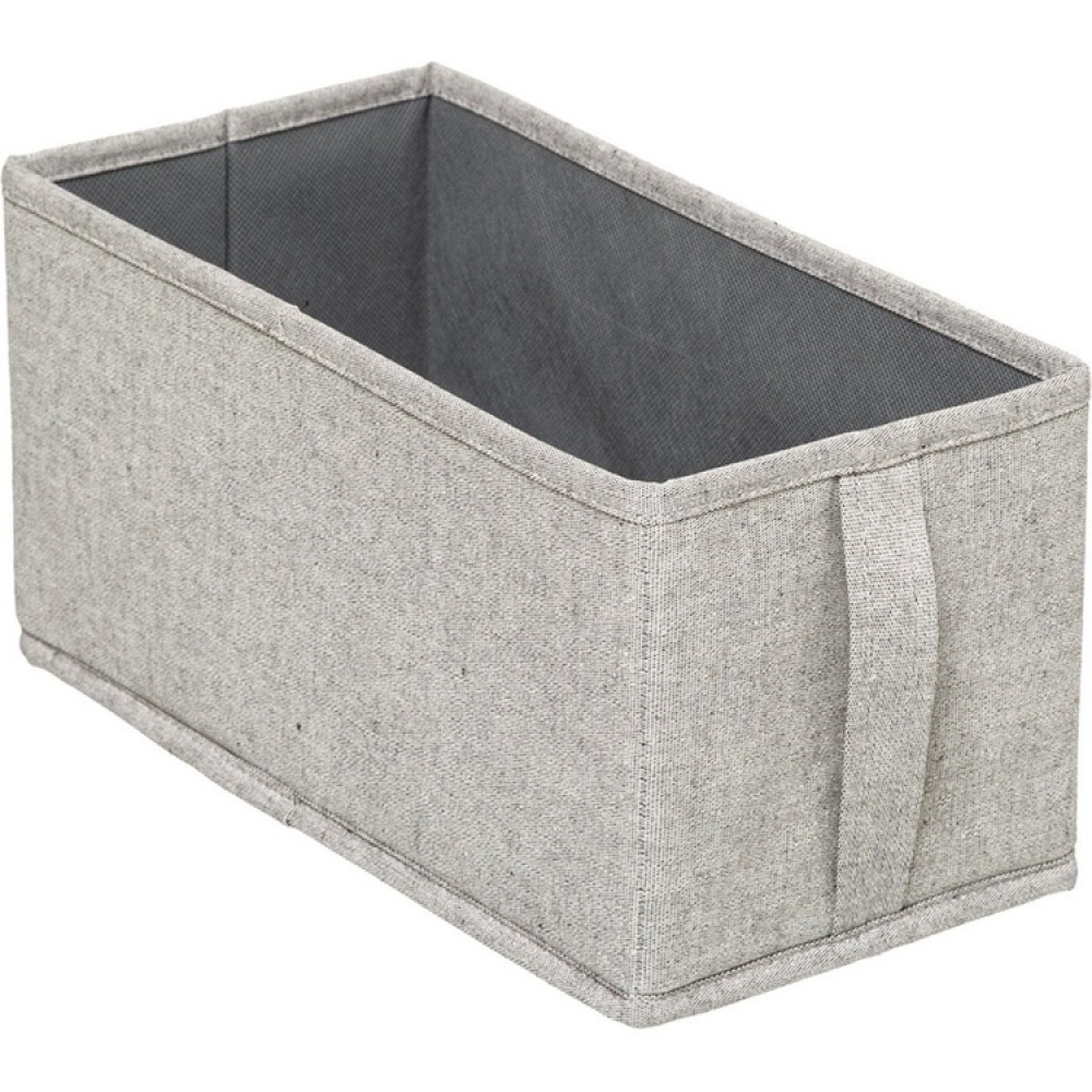 Box i tyg med lock, ORGA STORAGE BOX SMALL, 31 x 15 x H 15 cm, Beige-Grå i gruppen Förvaring / Garderobsförvaring hos SmartaSaker.se (40229)