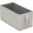 Box i tyg med lock, ORGA STORAGE BOX SMALL, 31 x 15 x H 15 cm, Beige-Grå