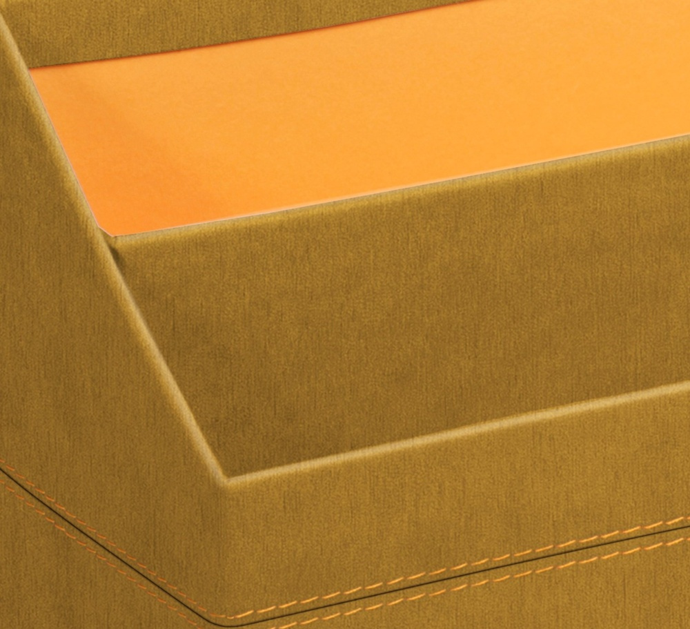 Brevställ i konstläder, RHODIA RHODIARAMA, 26 x 10,5 x H14 cm, Guld / Orange i gruppen Förvaring / Kontorsmaterial hos SmartaSaker.se (40233)
