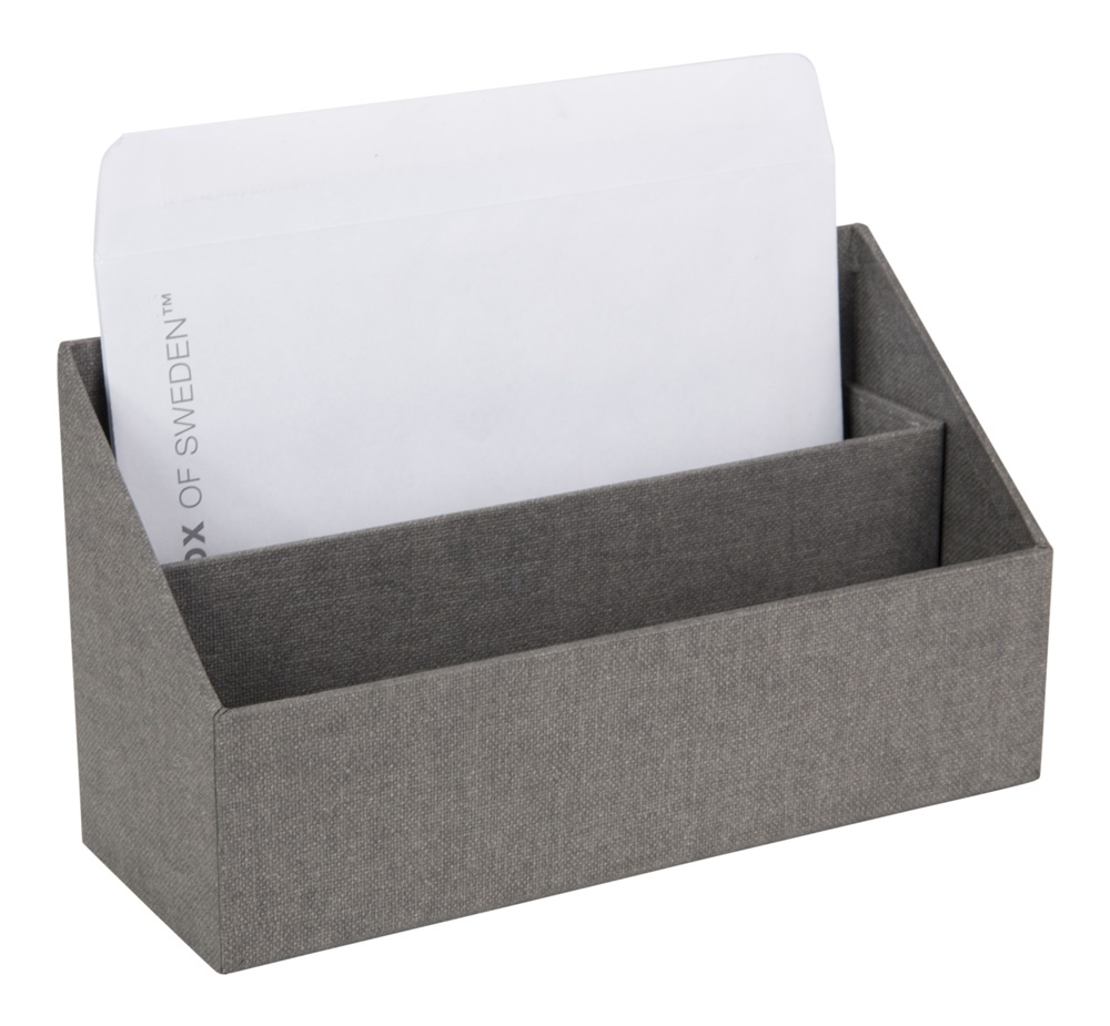 Brevställ, Canvas Laminat, GEORGE, 25,5 x 10 x H14,5 cm, Grå i gruppen Förvaring / Kontorsmaterial hos SmartaSaker.se (40234)