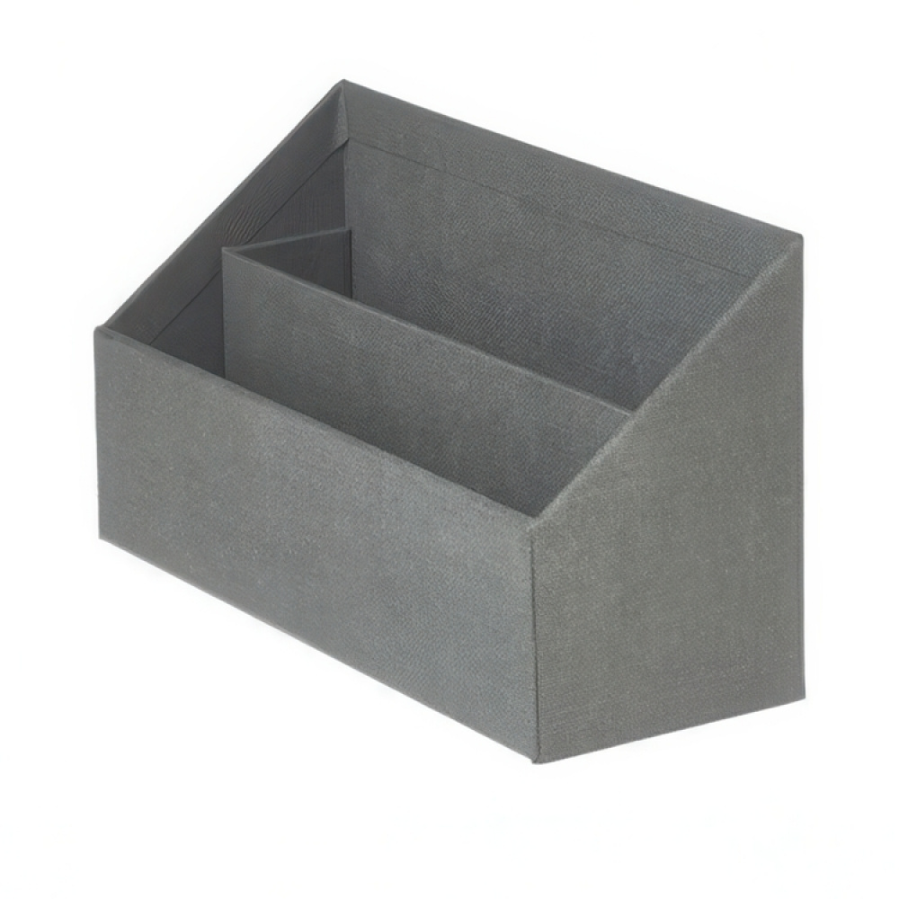 Brevställ, Canvas Laminat, GEORGE, 25,5 x 10 x H14,5 cm, Grå i gruppen Förvaring / Kontorsmaterial hos SmartaSaker.se (40234)
