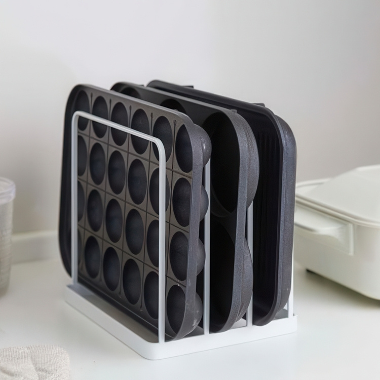Brick- och Plåtställ, TOWER TRAY STAND, 19,5 x 16 x H 19,5 cm, Vit i gruppen Förvaring / Köksförvaring / Organisera köksskåp hos SmartaSaker.se (40235)
