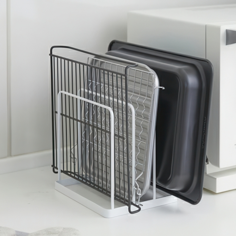 Brick- och Plåtställ, TOWER TRAY STAND, 19,5 x 16 x H 19,5 cm, Vit i gruppen Förvaring / Köksförvaring / Organisera köksskåp hos SmartaSaker.se (40235)