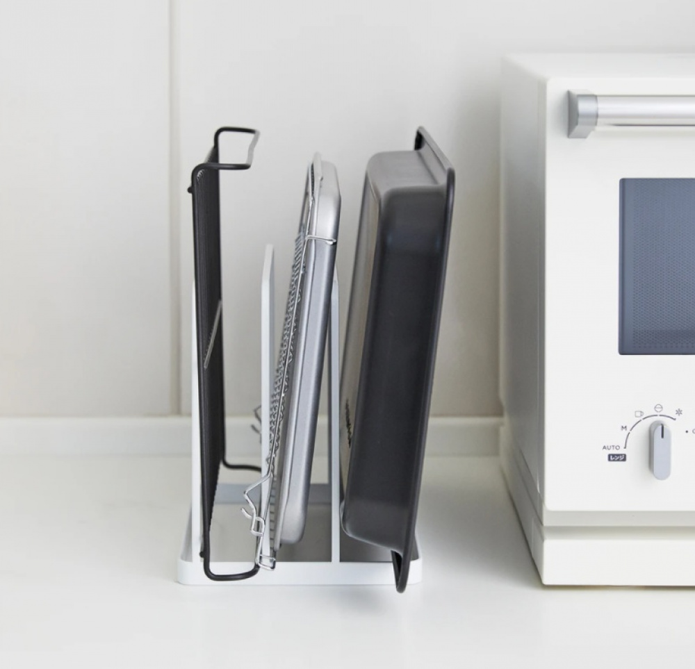 Brick- och Plåtställ, TOWER TRAY STAND, 19,5 x 16 x H 19,5 cm, Vit i gruppen Förvaring / Köksförvaring / Organisera köksskåp hos SmartaSaker.se (40235)