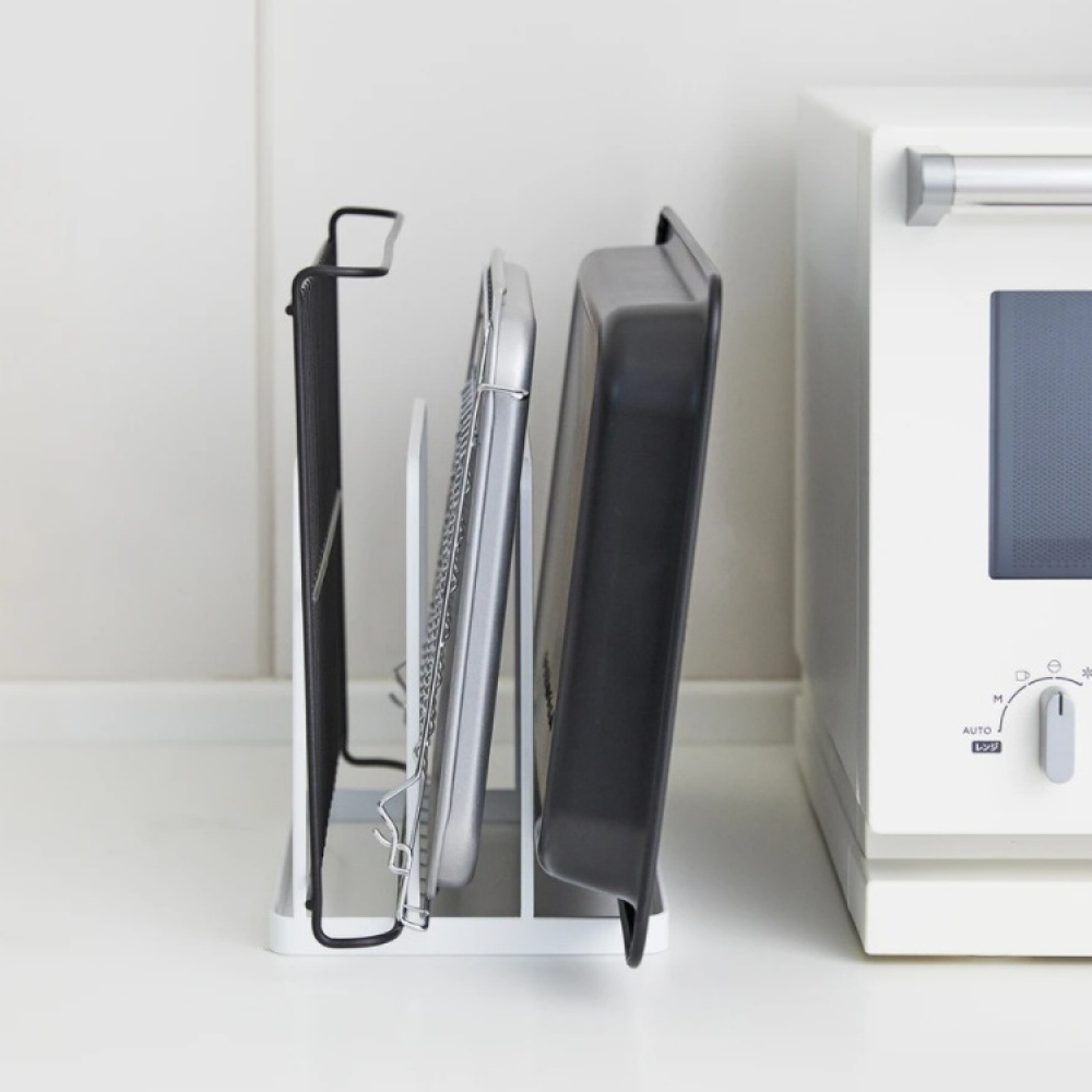 Brick- och Plåtställ, TOWER TRAY STAND, 19,5 x 16 x H 19,5 cm, Vit i gruppen Förvaring / Köksförvaring / Organisera köksskåp hos SmartaSaker.se (40235)