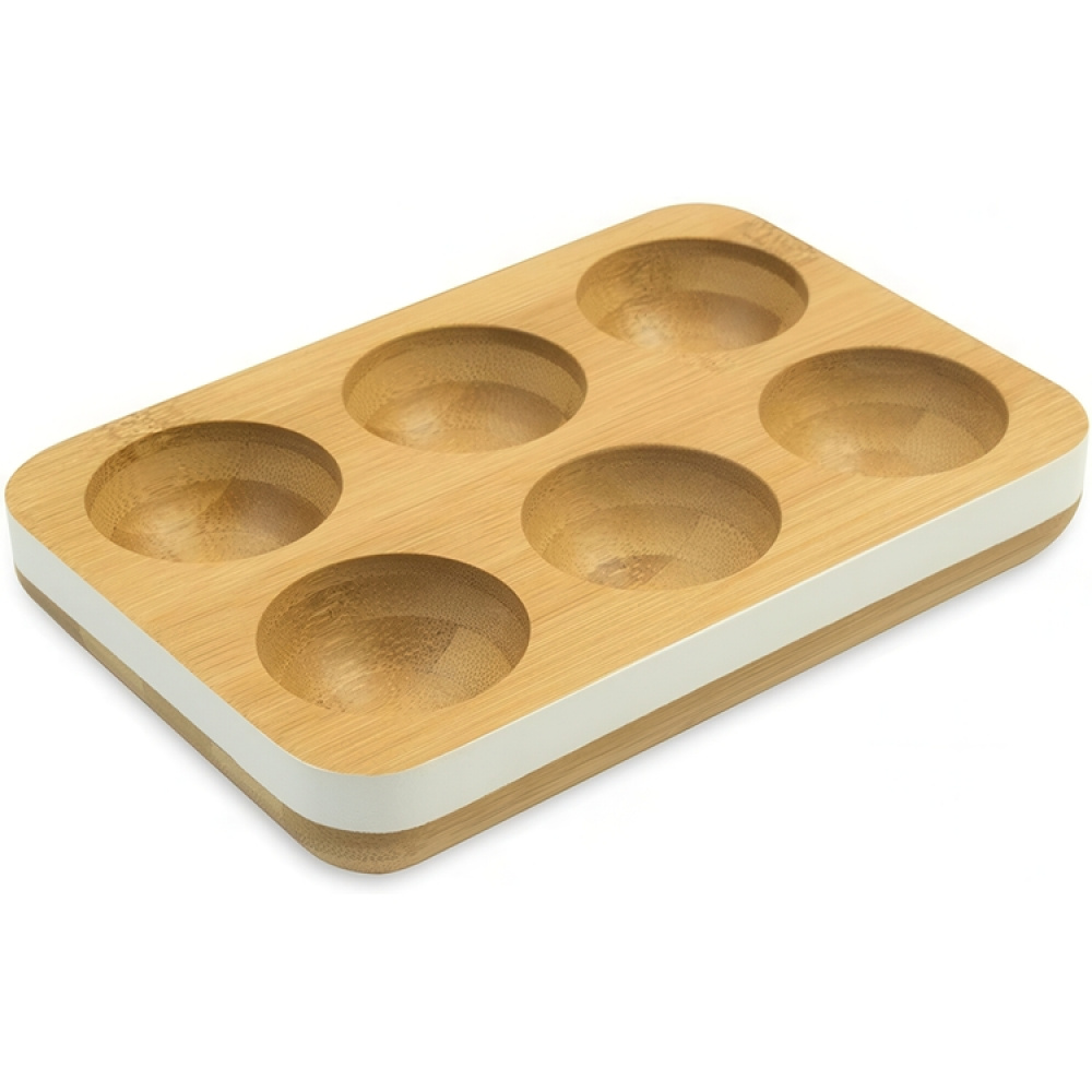 Bricka för 6 ägg, Bambu, PEBBLY ECO EGG TRAY, 17,5 x 12 cm, Natur i gruppen Förvaring / Köksförvaring / Kylskåpsförvaring hos SmartaSaker.se (40238)