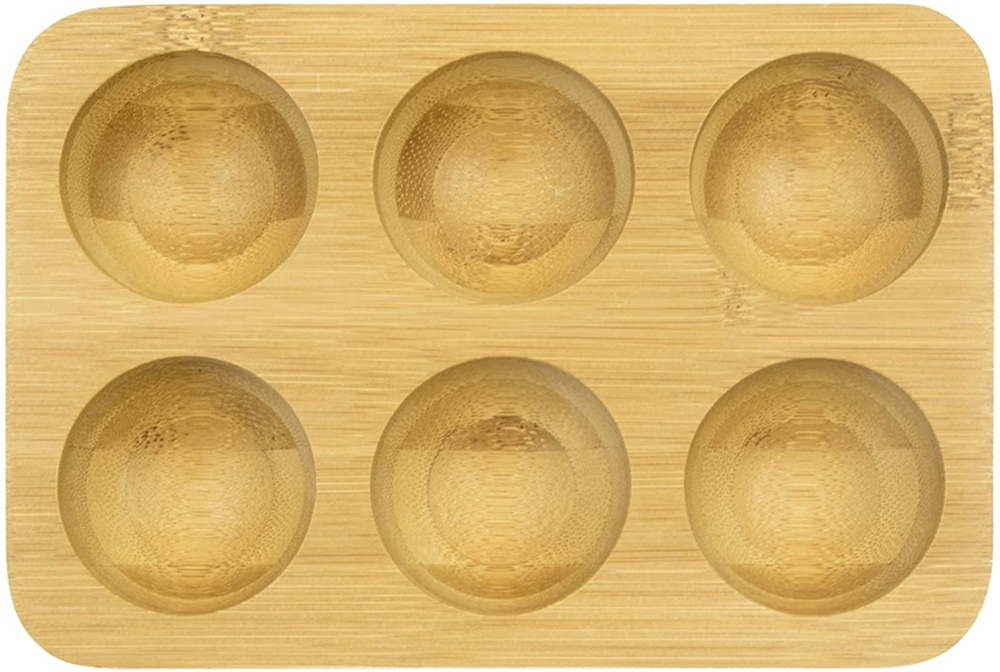 Bricka för 6 Ã„gg, Bambu, PEBBLY ECO EGG TRAY, 17,5 x 12 cm, Natur i gruppen Förvaring / Köksförvaring / Kylskåpsförvaring hos SmartaSaker.se (40238)