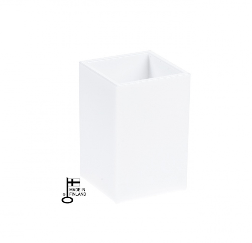 Burk / Pennkopp, PALASET, 6,5 x 6,5 x H 10 cm, Vit i gruppen Förvaring / Kontorsmaterial hos SmartaSaker.se (40255)