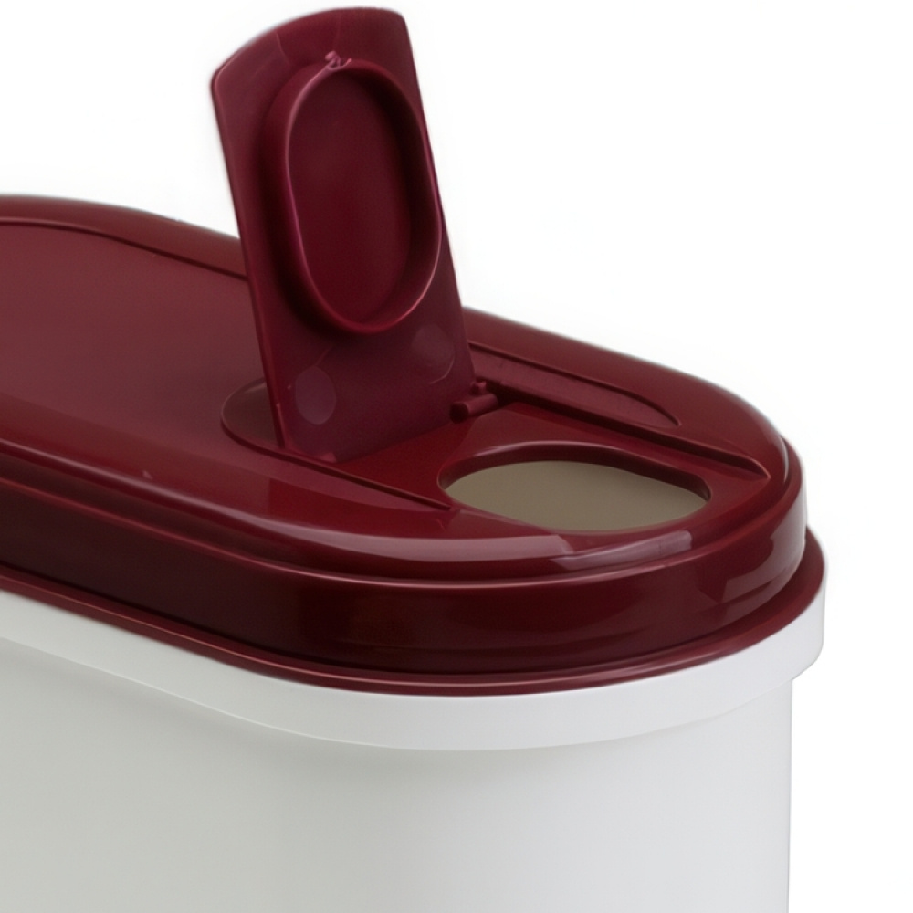 Burk för Djurfoder, 2,2 L, PET PITCHER, 20 x 10 x H 20 cm, Vit / Vinröd i gruppen Förvaring / Köksförvaring / Förvaringsburkar hos SmartaSaker.se (40257)