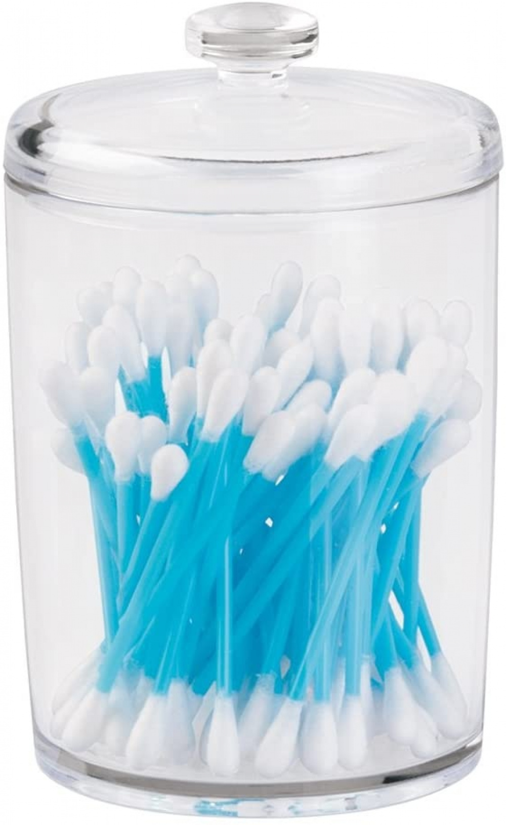 Burk för bomull, SMALL COTTON CANISTER, Ã˜ 8,5 x H13 cm, Klar akryl i gruppen Förvaring / Badrumsförvaring / Sminkförvaring hos SmartaSaker.se (40258)