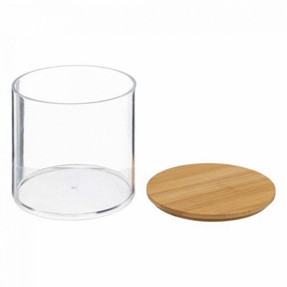 Burk för bomullspads & tops, SELENA BAMBOO, Ø 9,7 x H 18,1 cm, Klar / Natur i gruppen Förvaring / Badrumsförvaring / Sminkförvaring hos SmartaSaker.se (40260)