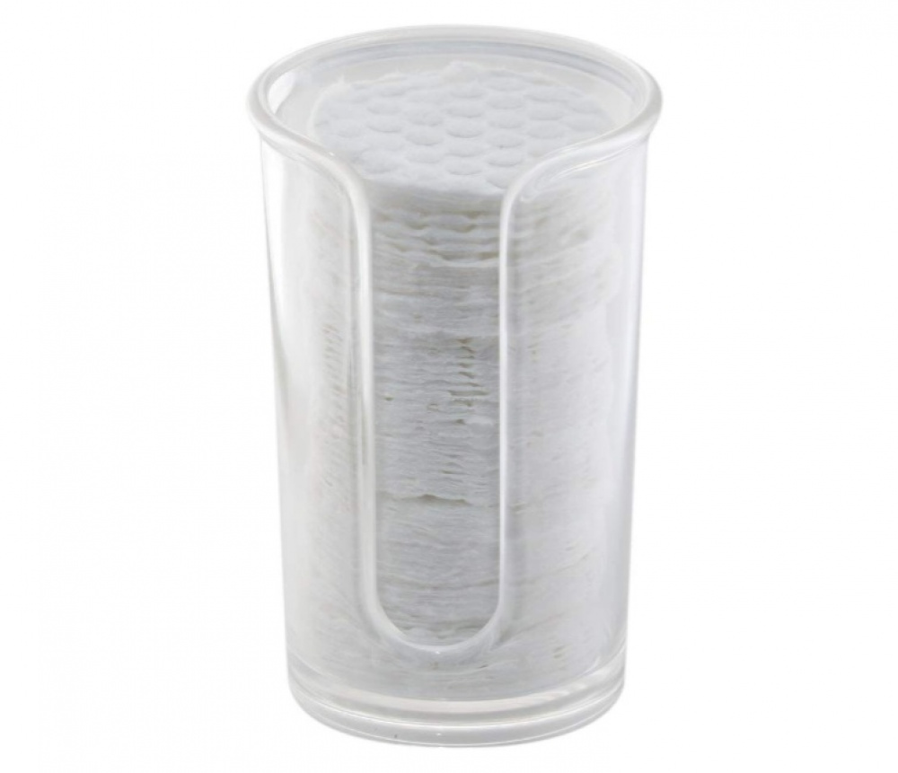 Burk för bomullspads, RPET CLARITY, Ã˜7,5 x H12 cm, Transparent i gruppen Förvaring / Badrumsförvaring / Sminkförvaring hos SmartaSaker.se (40262)