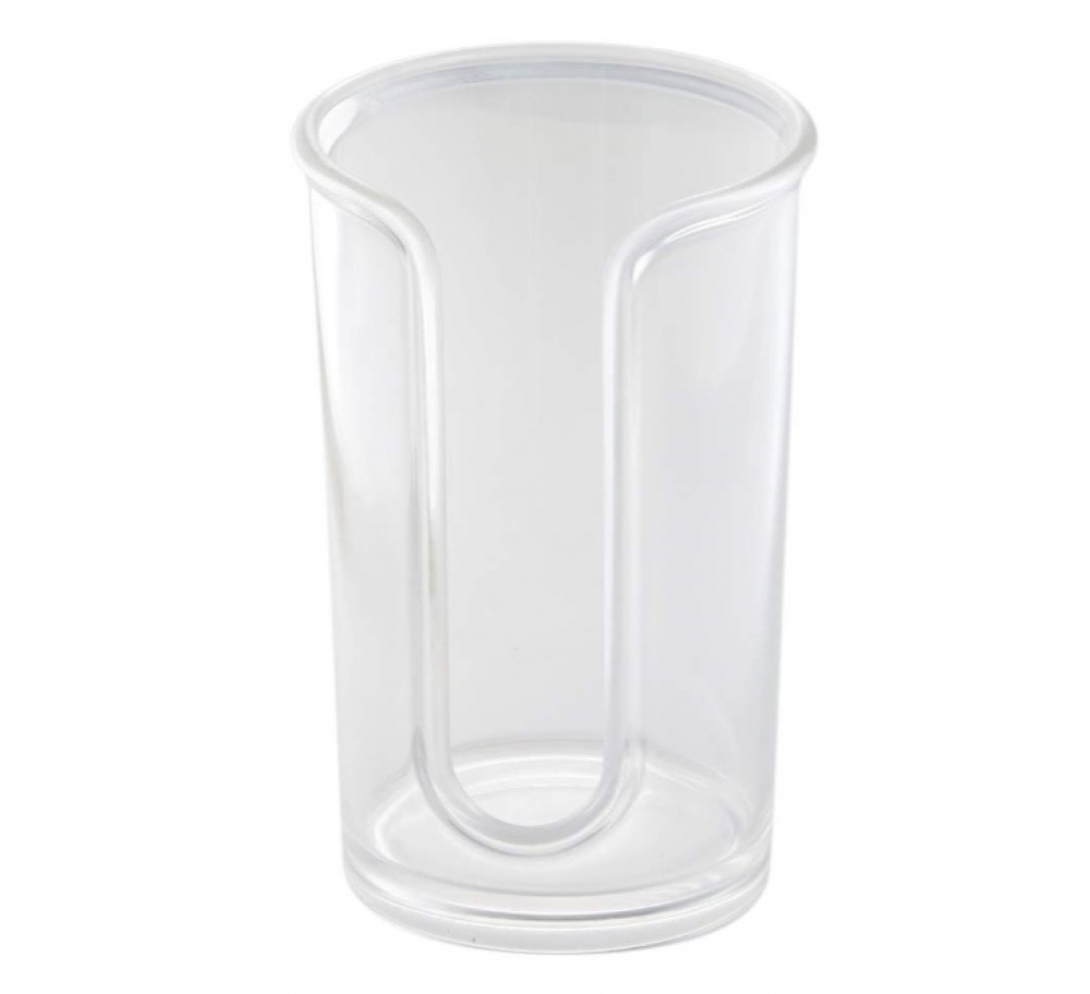 Burk för bomullspads, RPET CLARITY, Ã˜7,5 x H12 cm, Transparent i gruppen Förvaring / Badrumsförvaring / Sminkförvaring hos SmartaSaker.se (40262)
