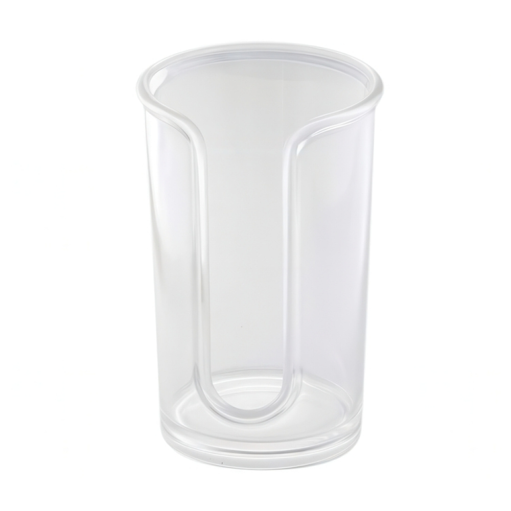 Burk för bomullspads, RPET CLARITY, Ø7,5 x H12 cm, Transparent i gruppen Förvaring / Badrumsförvaring / Sminkförvaring hos SmartaSaker.se (40262)