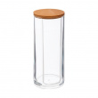 Burk för bomullsrondeller, SELENA BAMBOO, Ø 7 x H 17,8 cm, Klar / Natur Burk för bomullsrondeller, SELENA BAMBOO, Ø 7 x H 17,8 cm, Klar / Natur