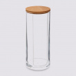 Burk för bomullsrondeller, SELENA BAMBOO, Ø 7 x H 17,8 cm, Klar / Natur Burk för bomullsrondeller, SELENA BAMBOO, Ø 7 x H 17,8 cm, Klar / Natur