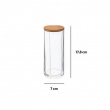 Burk för bomullsrondeller, SELENA BAMBOO, Ø 7 x H 17,8 cm, Klar / Natur Burk för bomullsrondeller, SELENA BAMBOO, Ø 7 x H 17,8 cm, Klar / Natur